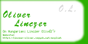 oliver linczer business card